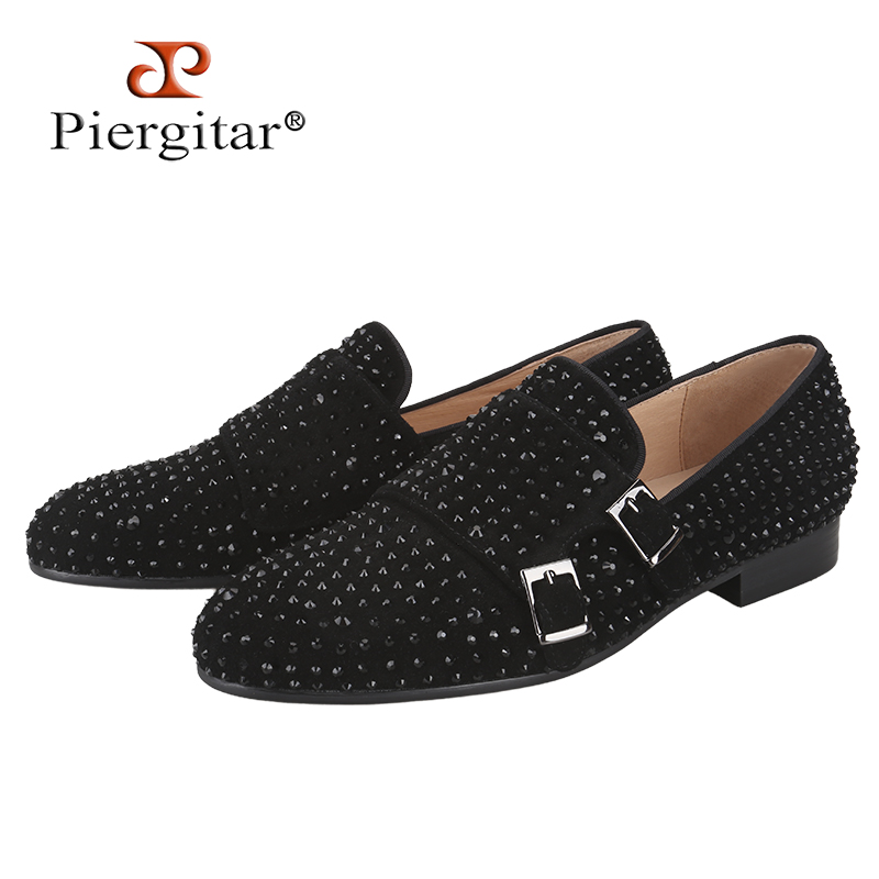 Men'S Formal Party Wear Shoes - Piergitar/Новые черные замшевые мужские туфли двойного