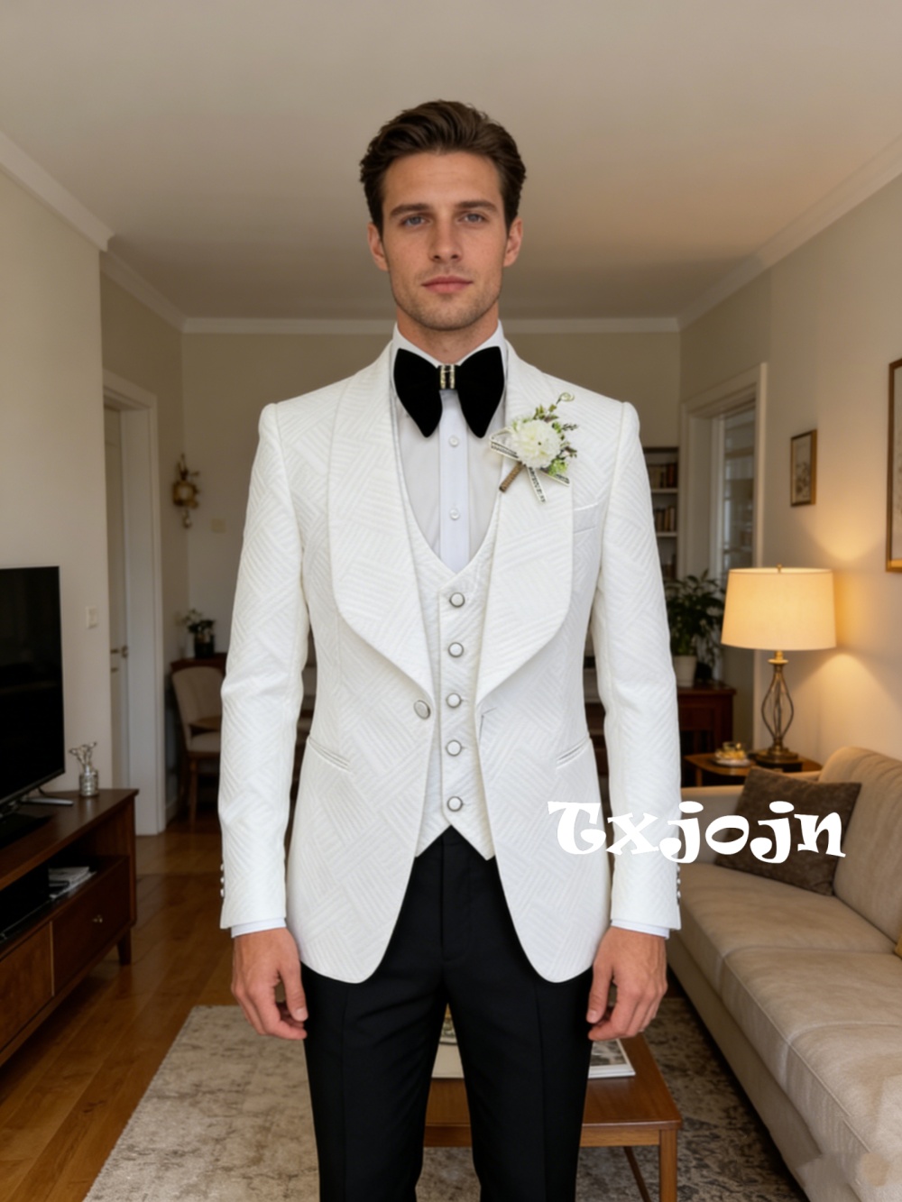 Elegant Formal Men'S Wear - Элегантные мужские костюмы из жаккарда, 3
