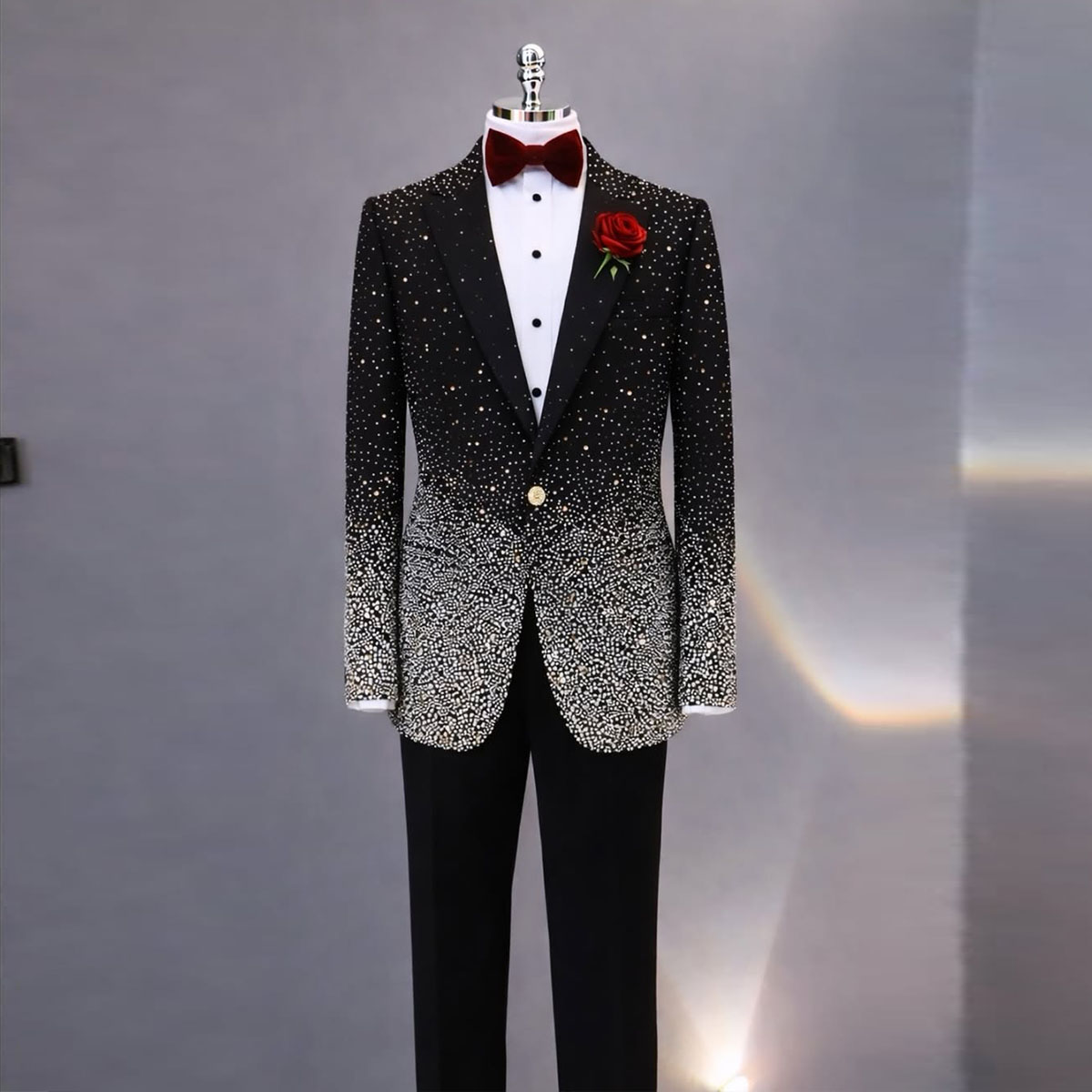 Men'S Used Formal Wear - Элегантный мужской костюм с камнями и