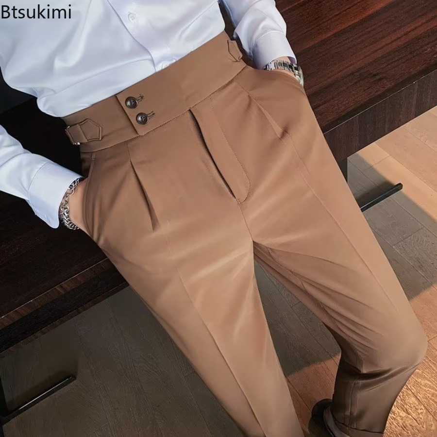 Men Formal Wear Set - Новинка 2026 года, мужские однотонные брюки,