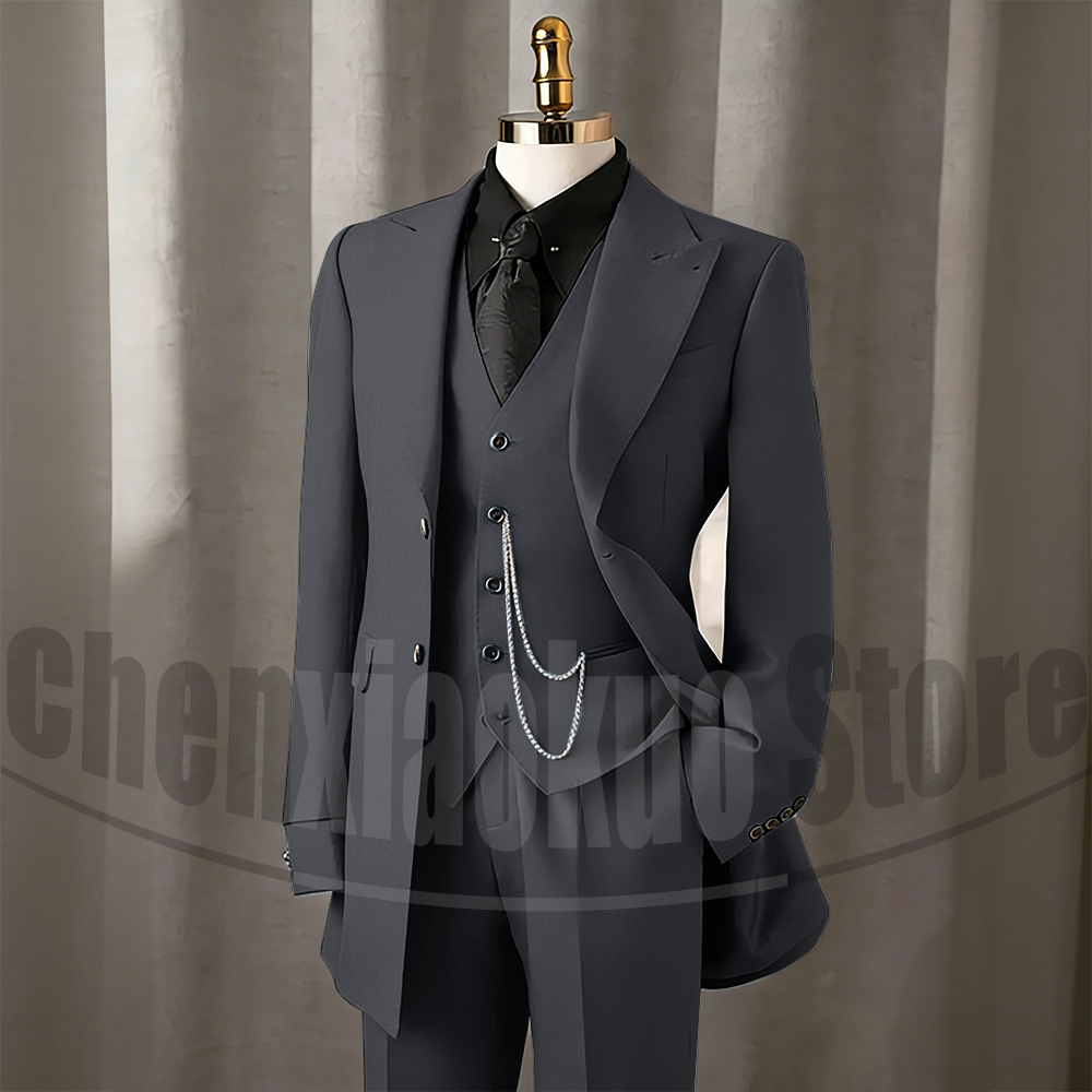 Мужской черный костюм-тройка,  – обзор и цена Elegant Formal Men'S Wear