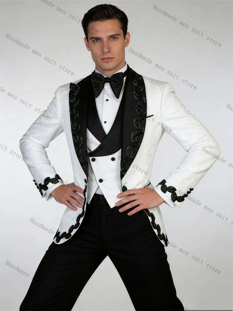 Белый с черным мужской костюм- – обзор и цена Men Formal Wear Black And White